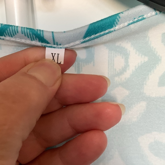 Teamoda casual print v neck long dress size xl - Picture 6 of 8